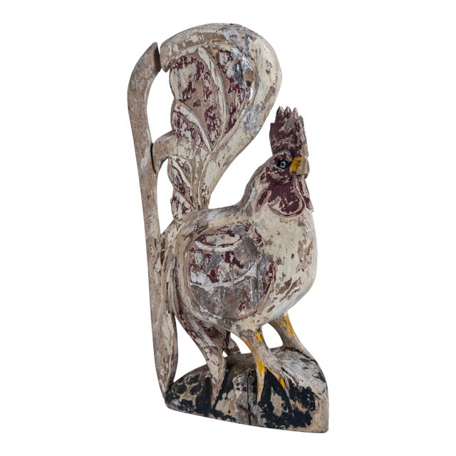 Vintage European Folk Art Cockerel, Early 20th Century For Sale
