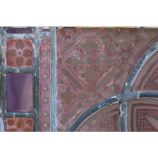 Antique Victorian Gothic Hand-Painted Stained Glass Windows in Wood ...