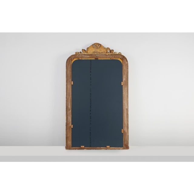 Baroque Mantel Mirror in Carved Wood and Gilded Plaster, France, 1850s For Sale - Image 11 of 12