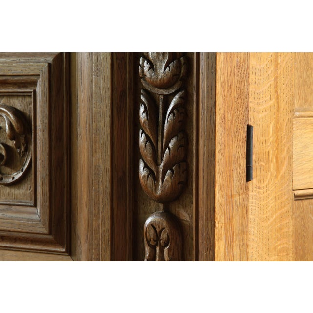 Brown Vintage Art Nouveau Danish Oak Cabinet, 1930s For Sale - Image 8 of 17