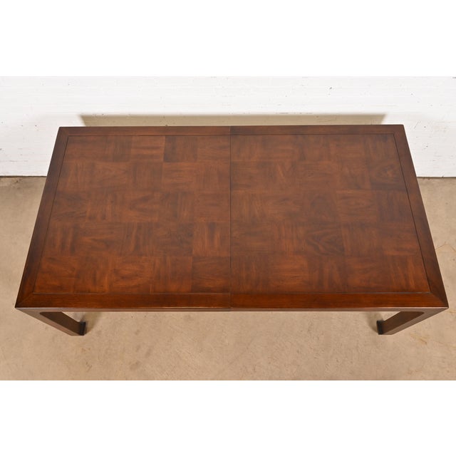 Brown Henredon Mid-Century Hollywood Regency Chinoiserie Sculpted Walnut Extension Dining Table, Circa 1970s For Sale - Image 8 of 12