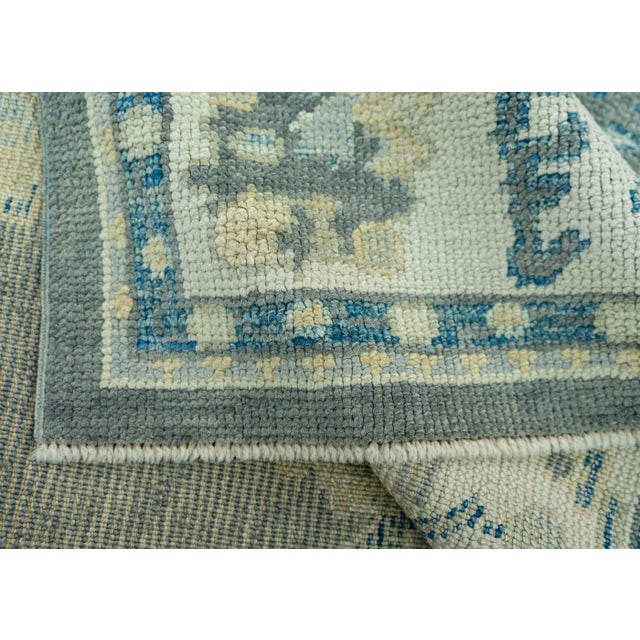 Black Turkish Oushak Rug 5'1" x 7'6" #19161 For Sale - Image 8 of 8