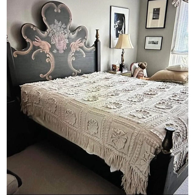 A gorgeous custom made ( Actual color is Aubergine, but looks black ) by U.S. company "The Farmhouse Collection"....