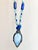 Organic Modern Artisan Larimar, Lapis Lazuli & Herkimer Diamond Sterling Silver Statement Necklace For Sale - Image 11 of 17