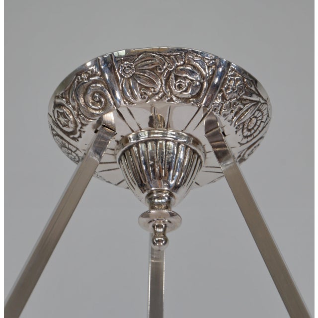 French Art Deco Pendant Light by Degue - 1930 France For Sale - Image 6 of 9