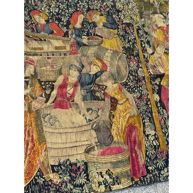 1970s Vintage French Screen Printed Tapestry, 1970s For Sale - Image 5 of 18