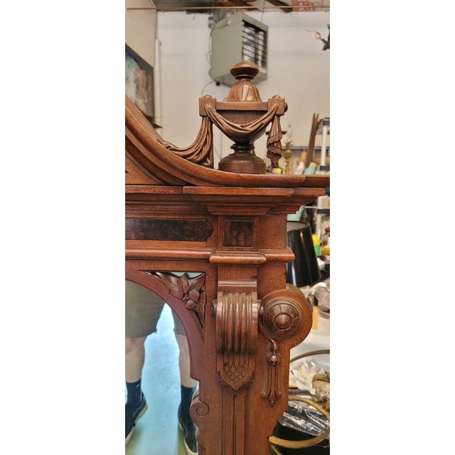 19th Century Architectural Salvage Mantel Mirror For Sale - Image 12 of 14