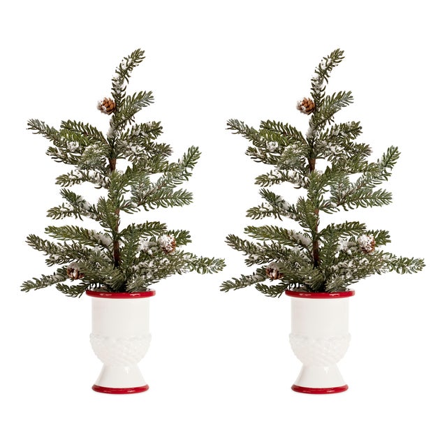 Celebrate the magic of the holiday season with the Mini Pine Tree with Ceramic Pot. These beautifully crafted snowy pine...