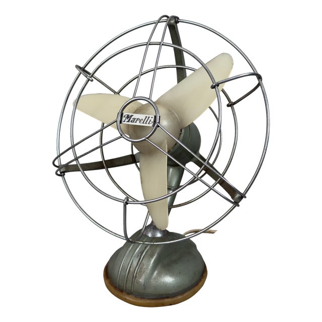 Vintage Metal Table Fan from Marelli, 1960s For Sale