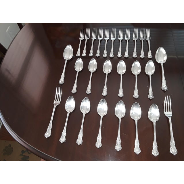 Sheffield Sterling Silver Antique Spoons and Forks Set Chairish