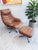 Mid-Century Modern Set of Mid-Century Modern Leather Lounge Chair and Ottoman from Skoghaug Industri, 1980 For Sale - Image 3 of 18