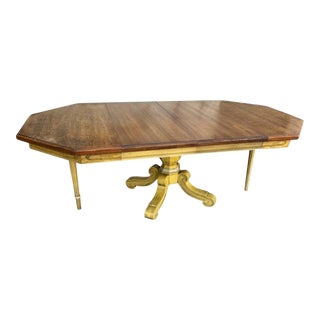 1960's Thomasville Spanish Revival Oak Dining Table For Sale