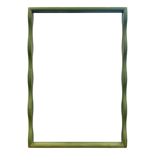 Willow Scalloped Mirror Green For Sale