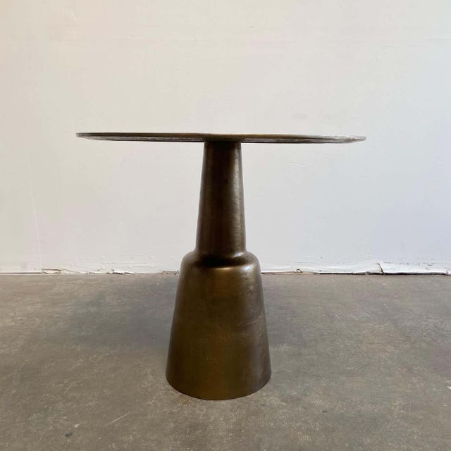 Bistro Table or Entry Table in Aged Brass Finish For Sale - Image 9 of 10