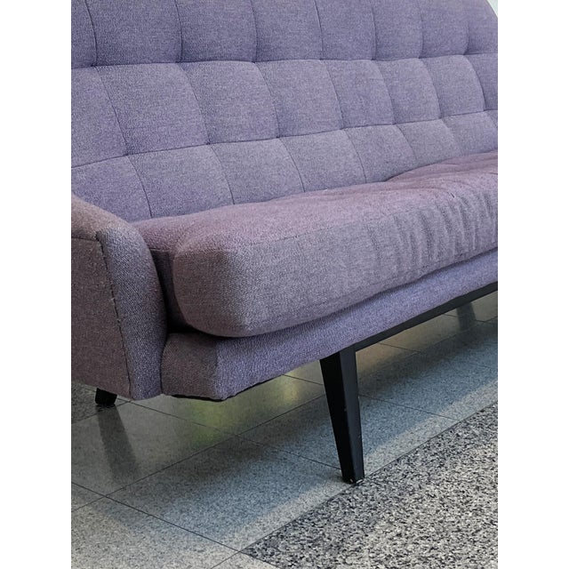 1960s Danish Modern Sofa in Lavender Linen For Sale - Image 11 of 14
