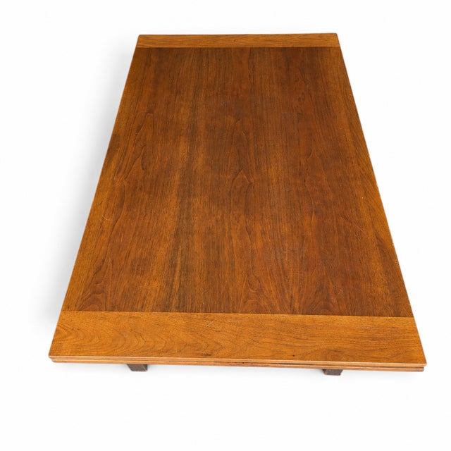 Vintage Walnut Jacobean Revival Refectory Dining Table With Carved Base For Sale - Image 9 of 15