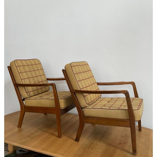 Pair of Mid-Century Modern Ole Wanscher Danish Armchairs For Sale - Image 13 of 18