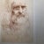 Leonardo Da Vinci Antique Framed - Early 20th Century Graphite Drawing Self Portrait For Sale - Image 11 of 12