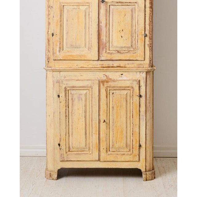 Antique Tall Narrow Pine Cabinet, Northern Sweden, 1810 For Sale - Image 6 of 13