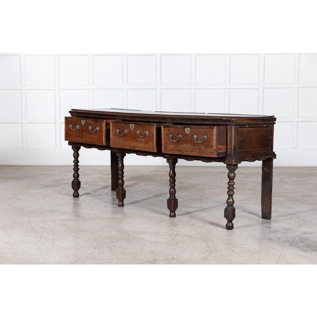Mid 18th Century English Vernacular Oak Dresser Base, 1750s For Sale - Image 5 of 17