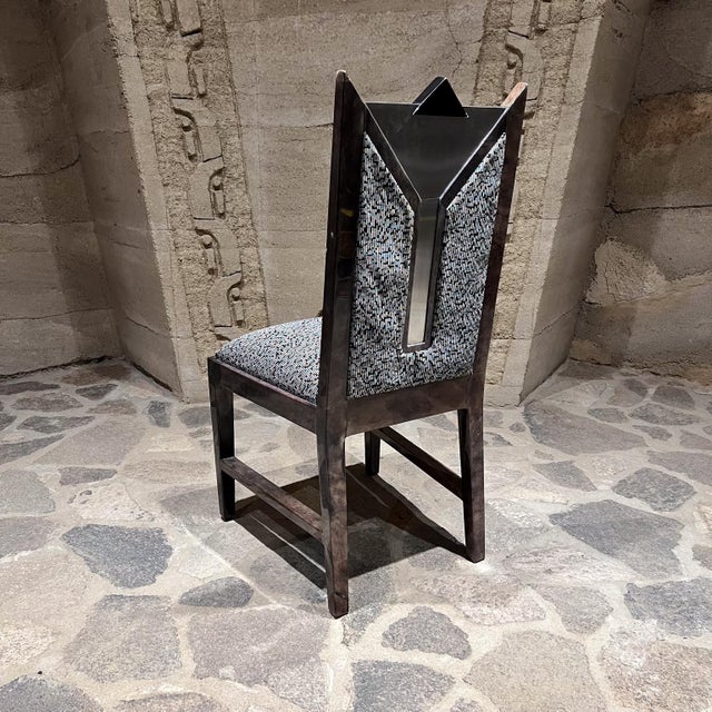 1980s 1980s Karl Springer-Taller Maria Teresa Méndez Six Goatskin Dining Chairs For Sale - Image 5 of 10