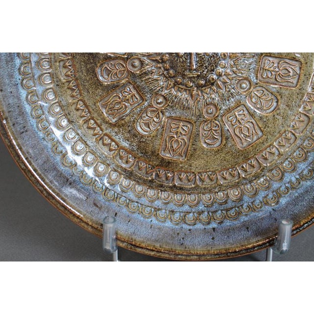 Stoneware Bowl with Sun Motif by Jean-Claude Taburet for Hb Henriot, 1960s-1970s For Sale - Image 16 of 18