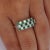 2020s 2 Carat Asscher Cut Emerald & Diamond Checkerboard Statement Ring For Sale - Image 5 of 9