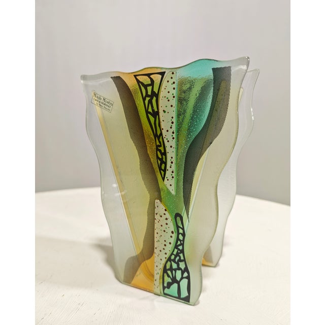 Murano Glass Vase and Centerpiece by Mario Bizzotti, Italy, 1980s, Set of 2 For Sale - Image 10 of 15