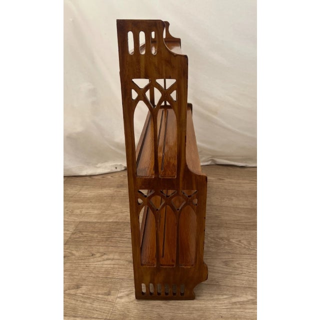 Antique Walnut Plate Shelf Small Book Display Free Standing or Wall Mount For Sale In Palm Springs - Image 6 of 11