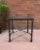 Metal Vintage Giacometti Style Wrought Iron Side Table With Thick Glass Top For Sale - Image 7 of 7