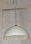 Vintage Ceiling Lamp with White Plastic Shade on Brass Mount, 1970s For Sale - Image 6 of 7