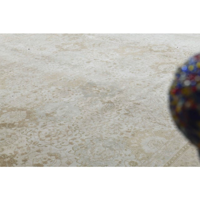 1960s Persian Handmade Wool Cotton Orange Oversized Area Rug For Sale - Image 4 of 11