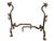 Vintage Brass Hammered Flower Fireplace Andirons For Sale - Image 9 of 10