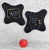 - A Pair of Original 1950's Asian Figural Wall Plaques - Each Plaque is Made of Chalkware with a Black Finish - Textured...