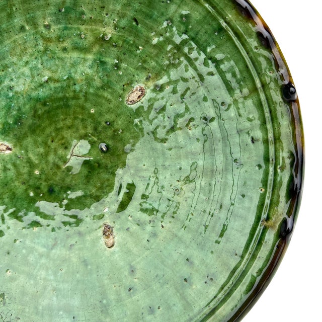 Tribal 1970s Moroccan Tamegroute Large Plate For Sale - Image 3 of 5