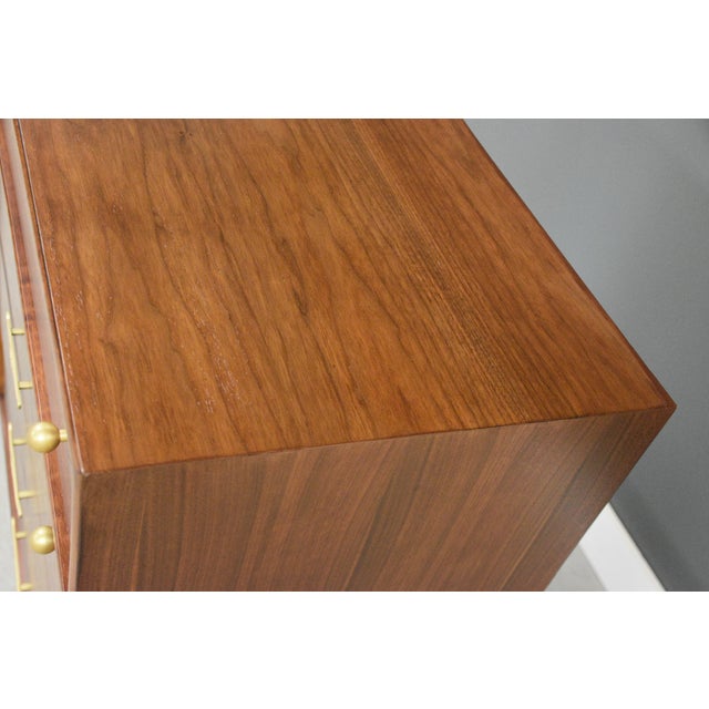 Wood 1960s Refinished Walnut Tall Dresser by Kent Coffey the Sceptre For Sale - Image 7 of 10