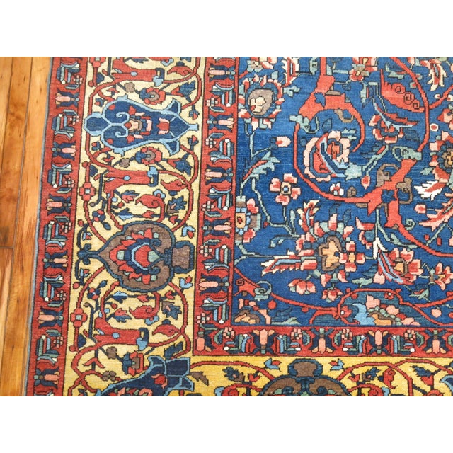 Antique Zabihi Collection Persian Bakhtiari Blue Rug - 9'10" x 16'9" For Sale - Image 11 of 12