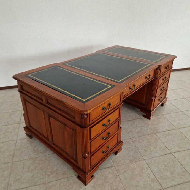 Chesterfield Desk and Chair, 1980s, Set of 2 For Sale - Image 10 of 16