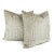 Contemporary Hamilton Fabrics Finch in Oyster Pillow Cover - 20" X 20" Cream Oval Velvet With Silver Cushion Case For Sale - Image 3 of 7