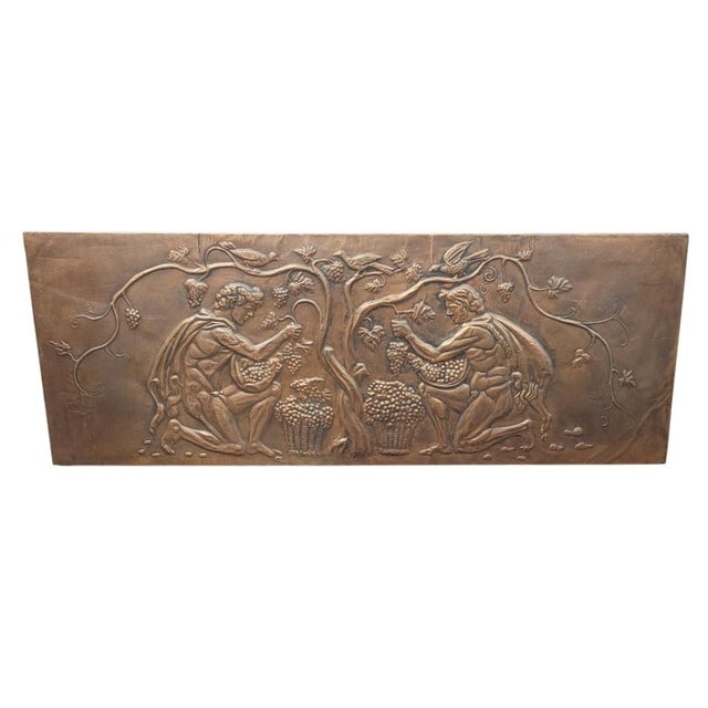 Large Vintage Classical Copper Wall Art For Sale - Image 9 of 9