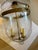 Vaughan's glass globe lantern with antique brass detailing and etched motifs. An early 19th century Regency ornament...