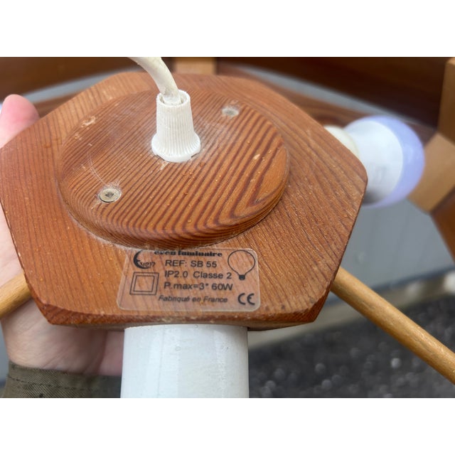 Wood Brutalist Wood Pendant, 1970s For Sale - Image 7 of 8