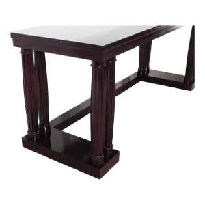 Monumental Custom Palladian Style Baker Java Finish Foyer Entrance Console Table