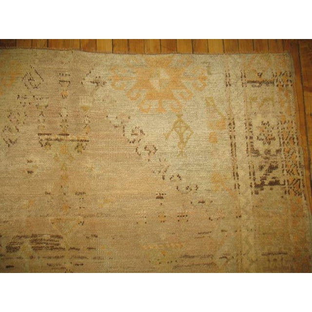 Textile Antique Gold Turkish Oushak Rug - 5'3" x 6'6" For Sale - Image 7 of 12