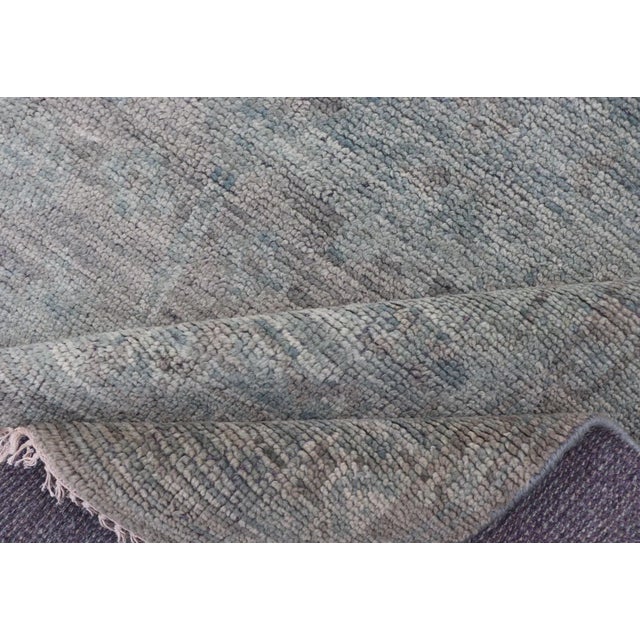 Hand-Knotted Wool Grey Oushak Rug by Keivan Woven Arts 6'0 X 9'3 For Sale - Image 11 of 13