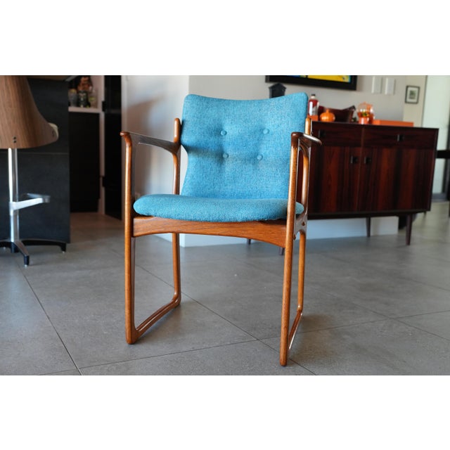 Vintage Danish Modern Vamdrup Stolefabrik Armchair Model VS 231 — Excellent Original Condition with New Upholstery A...