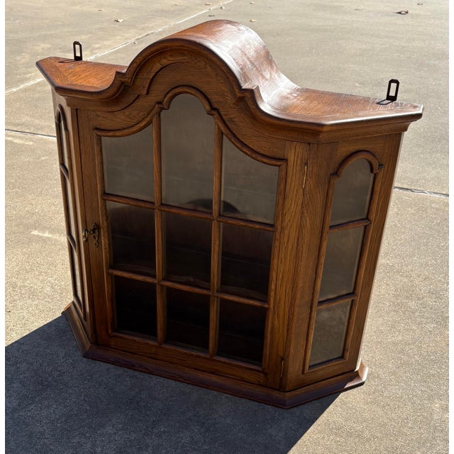 Vintage Large Dutch Wall Cabinet For Sale In Dallas - Image 6 of 10