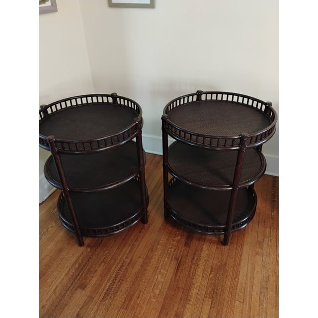 Vintage McGuire Rattan 3 Tiered Bar Cart For Sale - Image 16 of 16