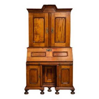 Baroque Secretary in Ash Wood, North Germany, 1720 For Sale