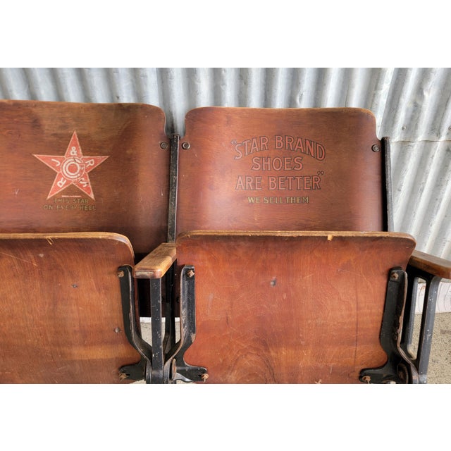 Folding Chairs With Star Brand Advertising Theater Type Style For Sale - Image 9 of 12